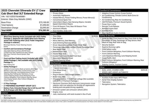 Photos of 2025 Chevrolet Silverado EV LT for sale in Tulsa, OK at Jim Norton T-Town Chevrolet