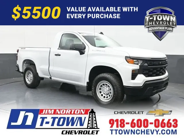 White 2026 Chevrolet Silverado 1500 WT for sale in Tulsa, OK