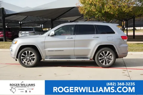 Silver 2017 Jeep Grand Cherokee Overland for sale in Weatherford, TX