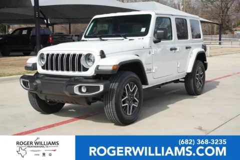 White 2024 Jeep Wrangler Sahara for sale in Weatherford, TX