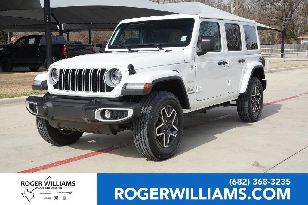 White 2024 Jeep Wrangler Sahara for sale in Weatherford, TX