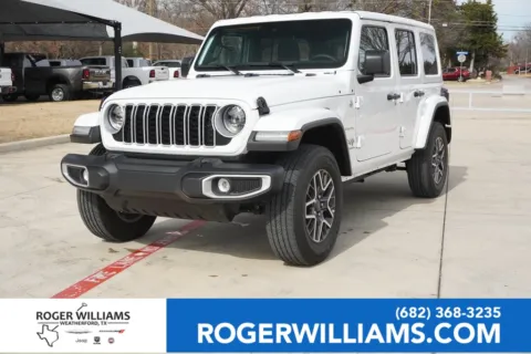 White 2024 Jeep Wrangler Sahara for sale in Weatherford, TX