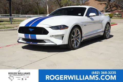 White 2019 Ford Mustang GT Premium for sale in Weatherford, TX