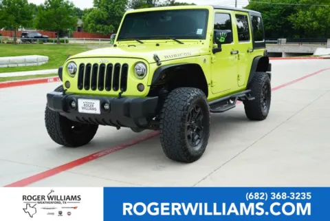 Green 2016 Jeep Wrangler Unlimited Rubicon for sale in Weatherford, TX