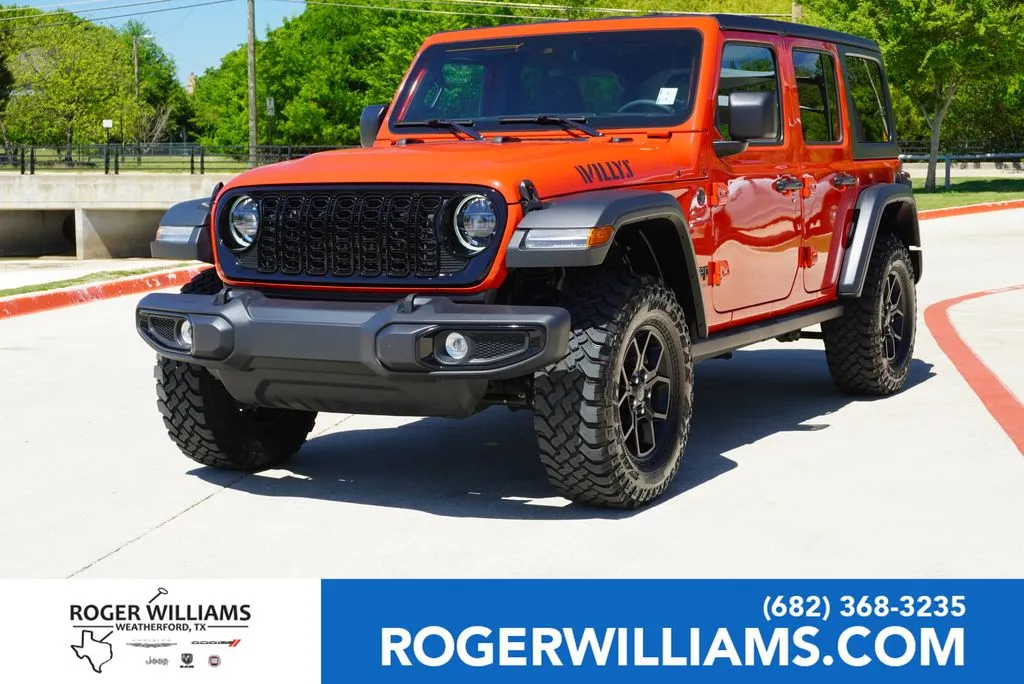 Red 2025 Jeep Wrangler Willys for sale in Weatherford, TX