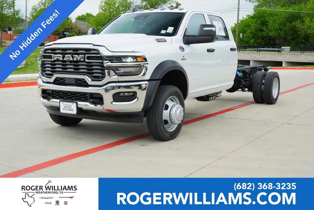 White 2026 Ram 5500 Chassis Cab Tradesman for sale in Weatherford, TX