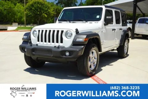 White 2021 Jeep Wrangler Unlimited Sport S for sale in Weatherford, TX