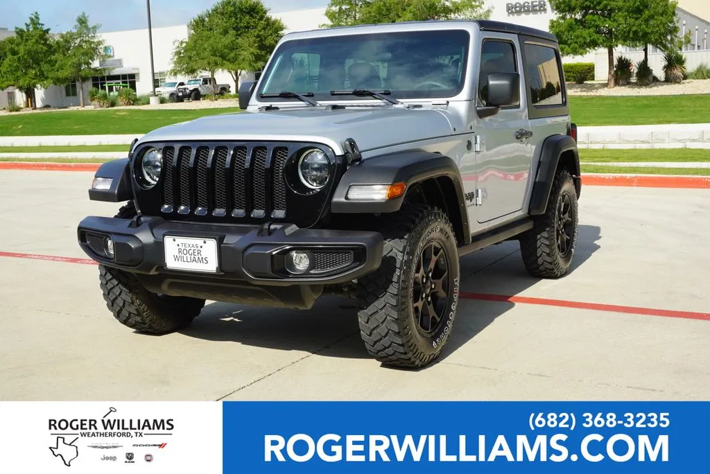 Silver 2023 Jeep Wrangler Willys for sale in Weatherford, TX