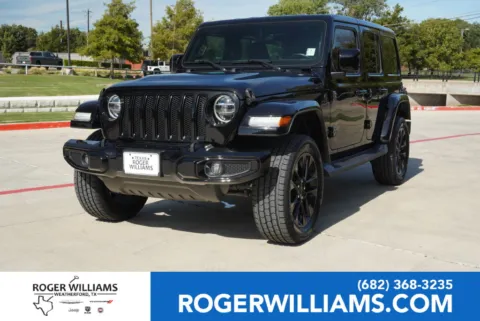 Black 2020 Jeep Wrangler Unlimited Sahara High Altitude for sale in Weatherford, TX