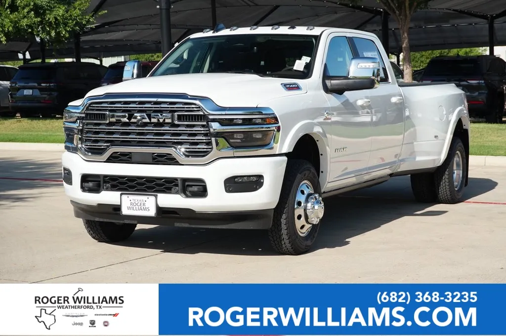 White 2025 Ram 3500 Longhorn for sale in Weatherford, TX