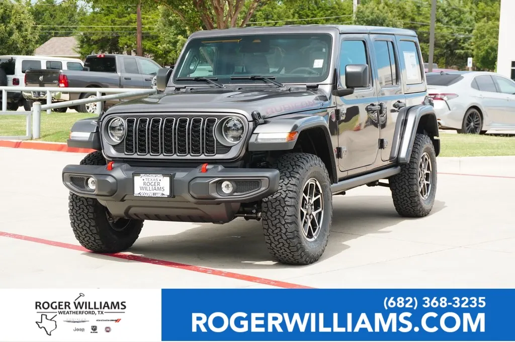 Gray 2025 Jeep Wrangler Rubicon for sale in Weatherford, TX