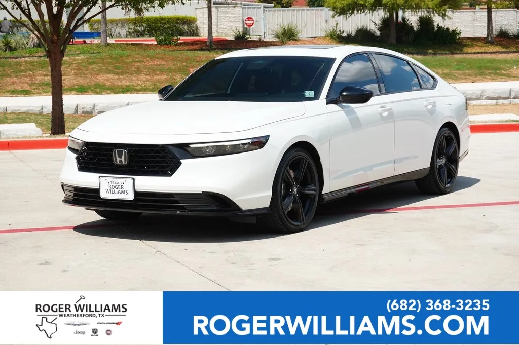 White 2023 Honda Accord Hybrid Sport-L for sale in Weatherford, TX