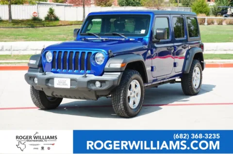 Blue 2020 Jeep Wrangler Unlimited Sport S for sale in Weatherford, TX