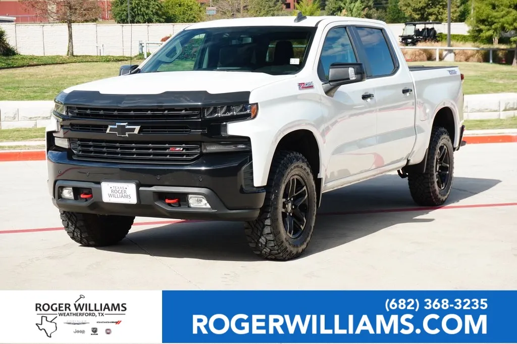 White 2021 Chevrolet Silverado 1500 LT Trail Boss for sale in Weatherford, TX