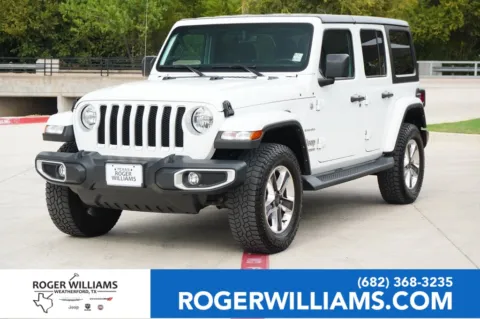 White 2022 Jeep Wrangler Unlimited Sahara for sale in Weatherford, TX
