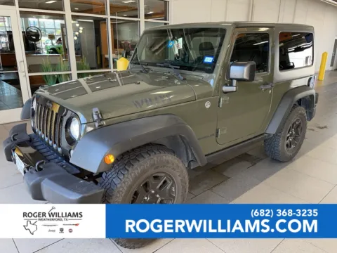 Green 2015 Jeep Wrangler Willys Wheeler for sale in Weatherford, TX