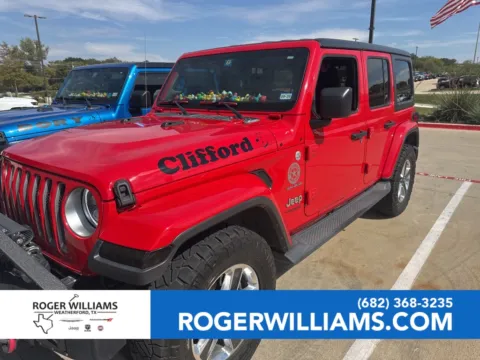 Red 2018 Jeep Wrangler Unlimited Sahara for sale in Weatherford, TX