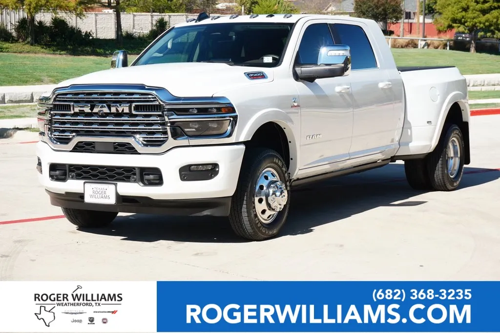 White 2025 Ram 3500 Longhorn for sale in Weatherford, TX