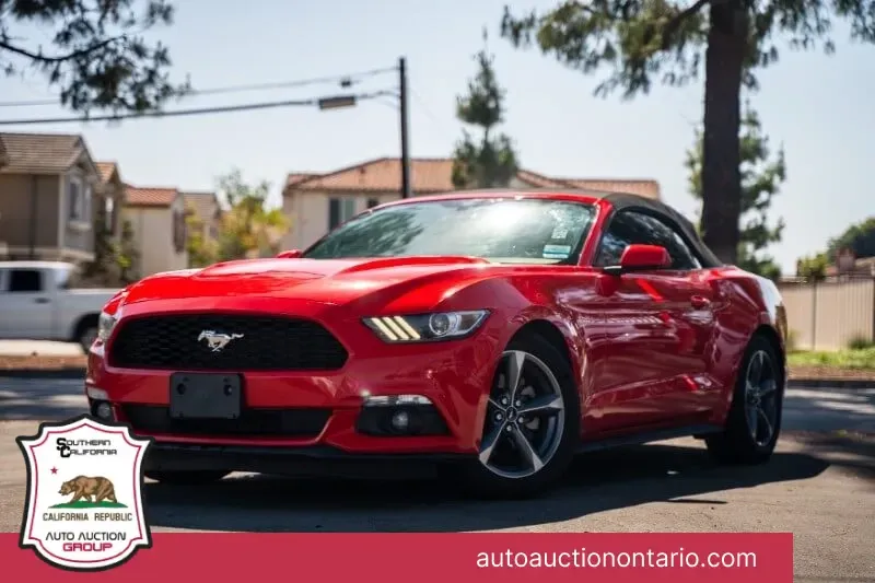 Blue 2015 Ford Mustang V6 for sale in Ontario, CA