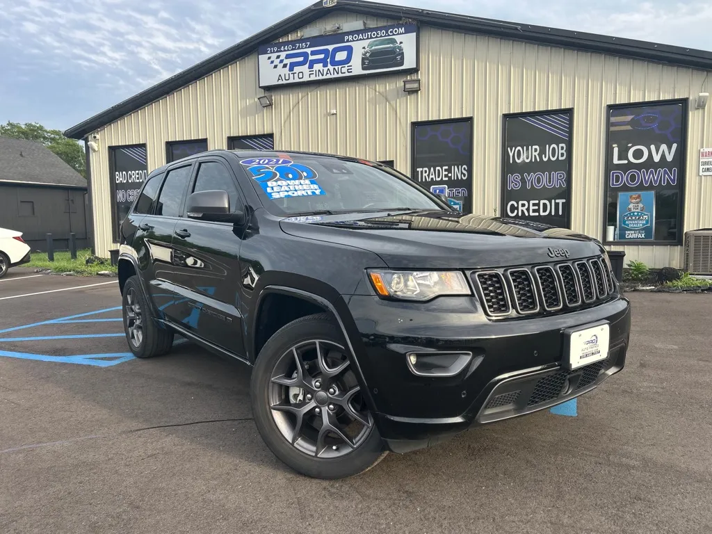 Black 2021 JEEP GRAND CHEROKEE 80TH ANNIVERSARY EDITION for sale in Crown Point, IN