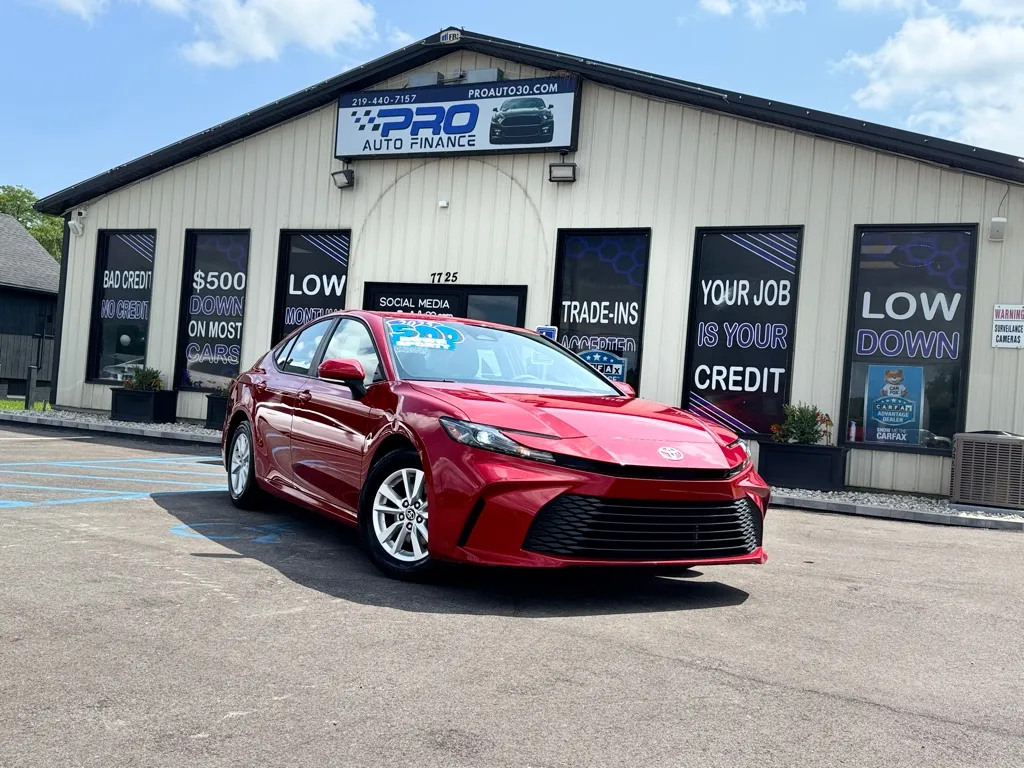 Red 2025 TOYOTA CAMRY LE for sale in Crown Point, IN