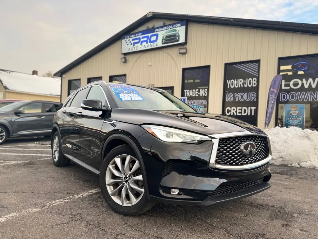 Black 2022 INFINITI QX50 LUXE for sale in Crown Point, IN