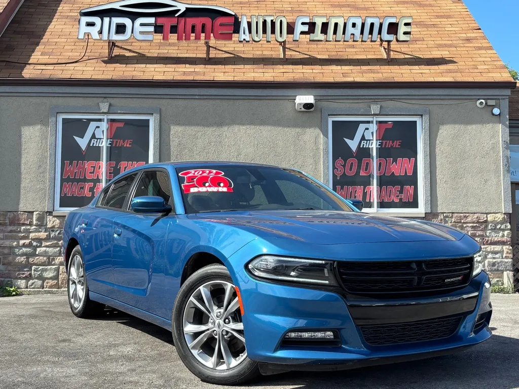 Blue 2022 DODGE CHARGER SXT-AWD for sale in Merrillville, IN