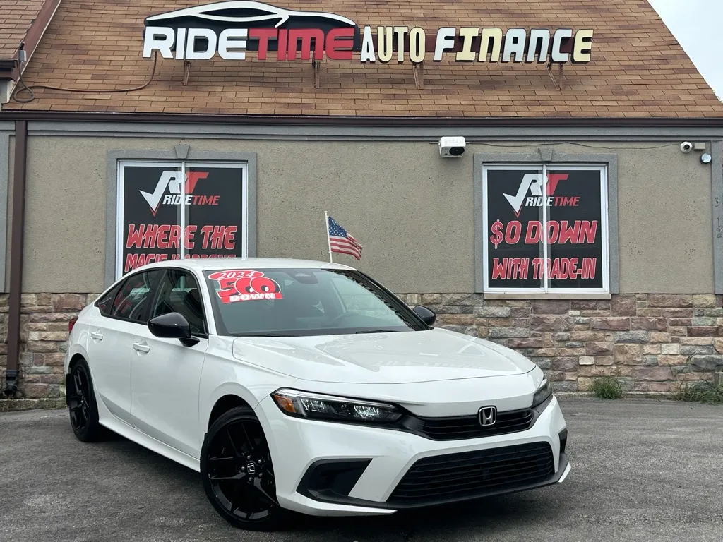 White 2024 HONDA CIVIC SPORT for sale in Merrillville, IN