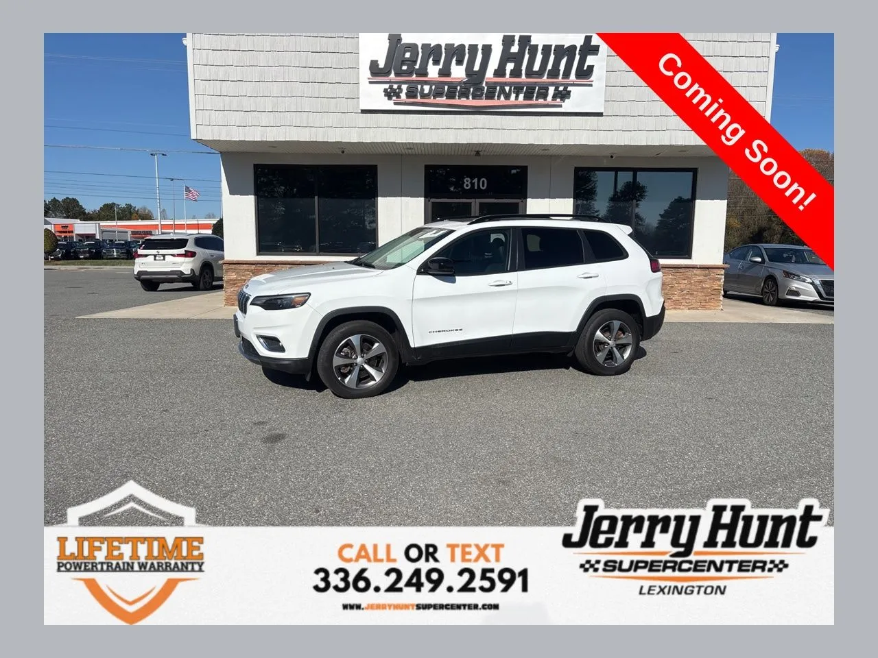 White 2022 Jeep Cherokee Limited for sale in Lexington, NC