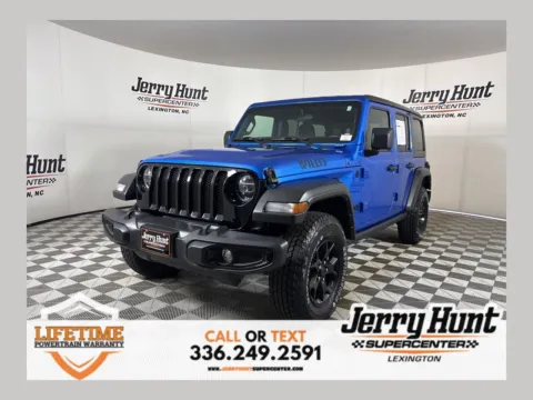Blue 2021 Jeep Wrangler Unlimited Willys for sale in Lexington, NC