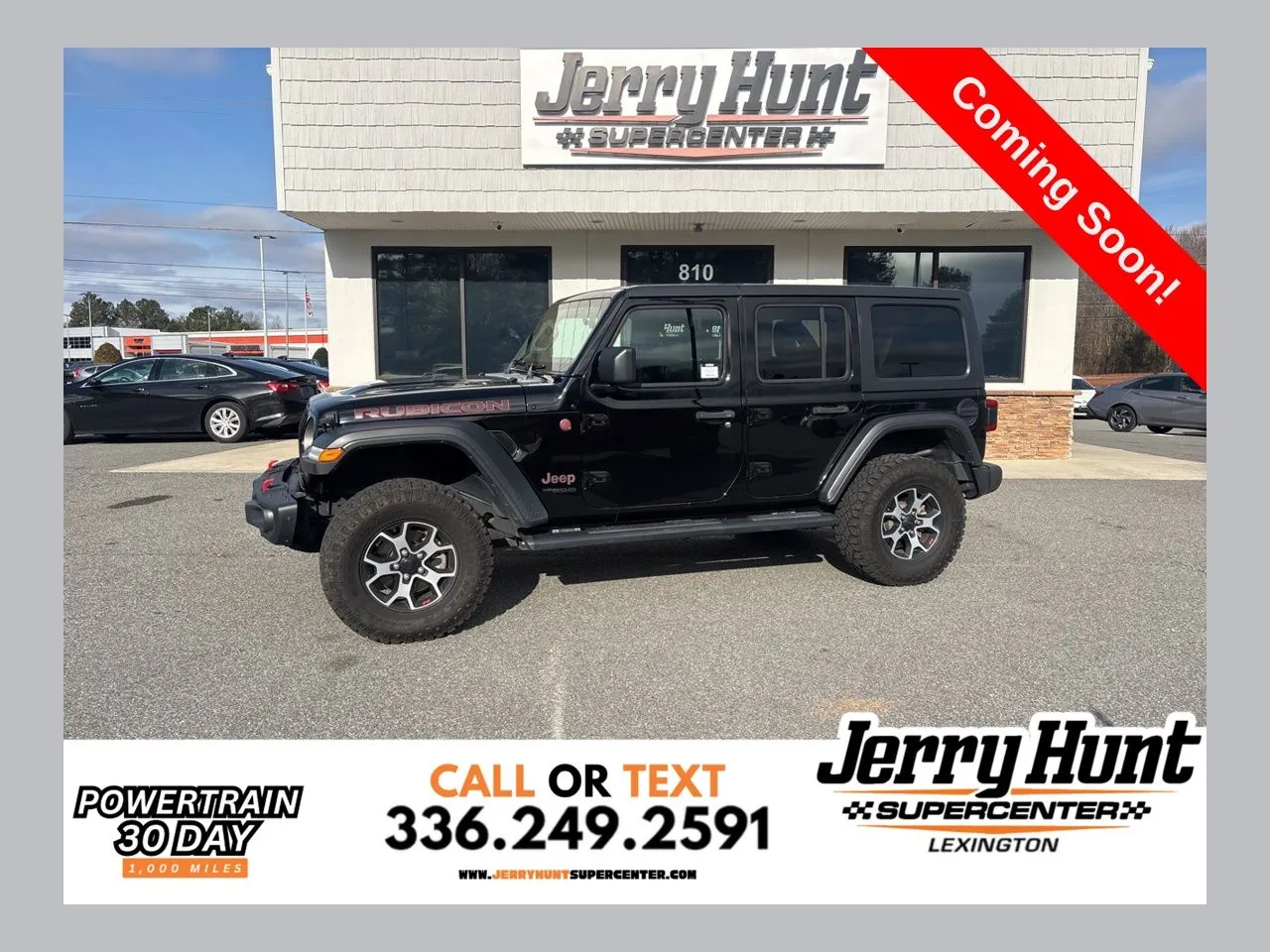 Black 2019 Jeep Wrangler Unlimited Rubicon for sale in Lexington, NC