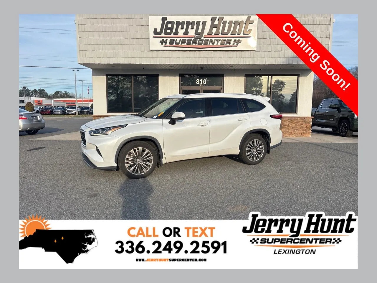 White 2022 Toyota Highlander Platinum for sale in Lexington, NC