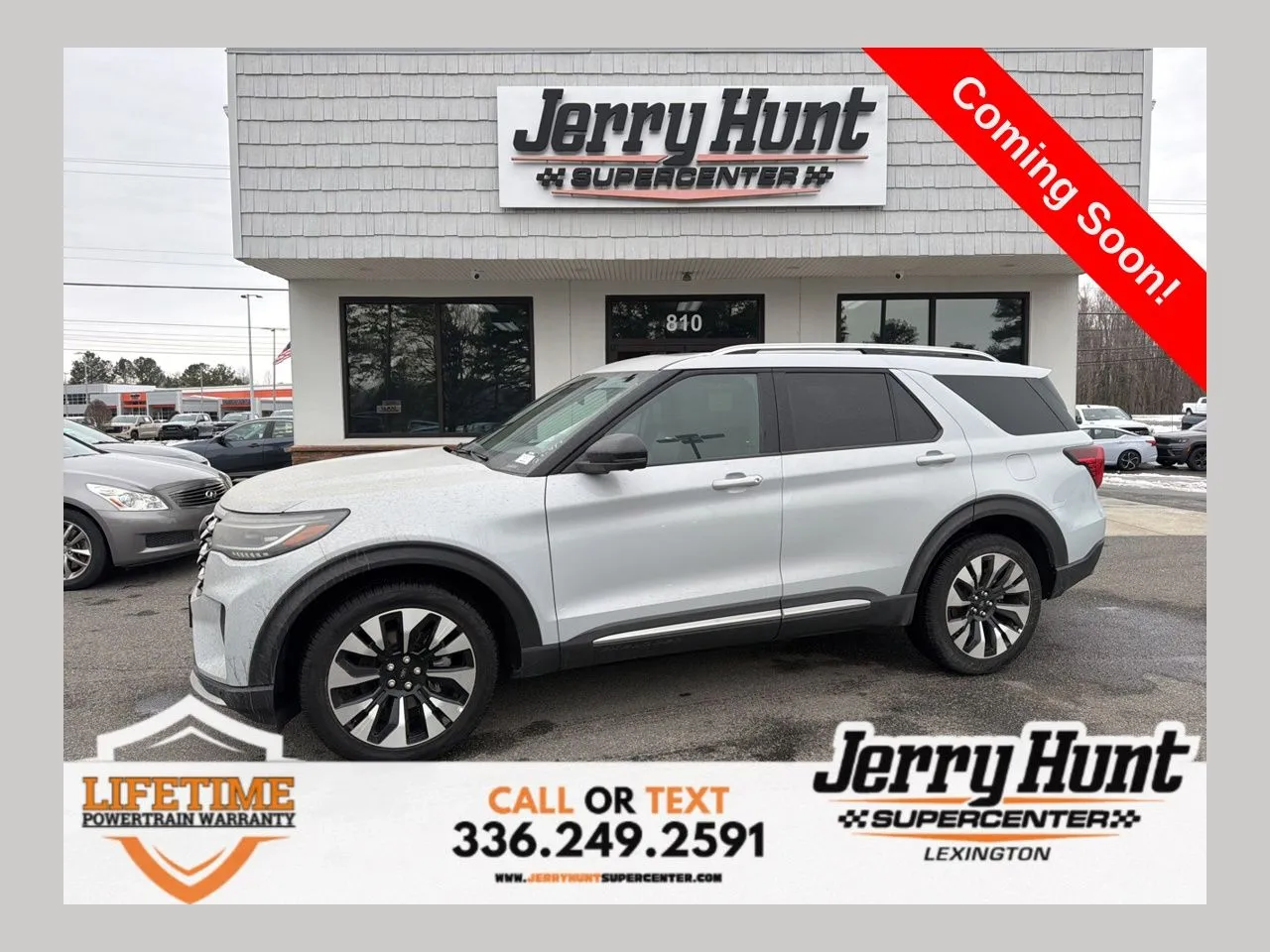 White 2025 Ford Explorer Platinum for sale in Lexington, NC