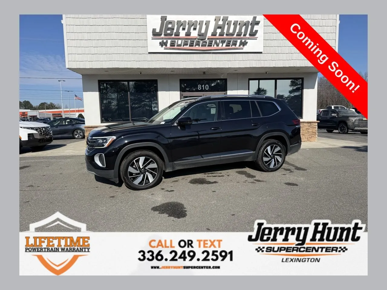 Black 2025 Volkswagen Atlas 2.0T SEL for sale in Lexington, NC