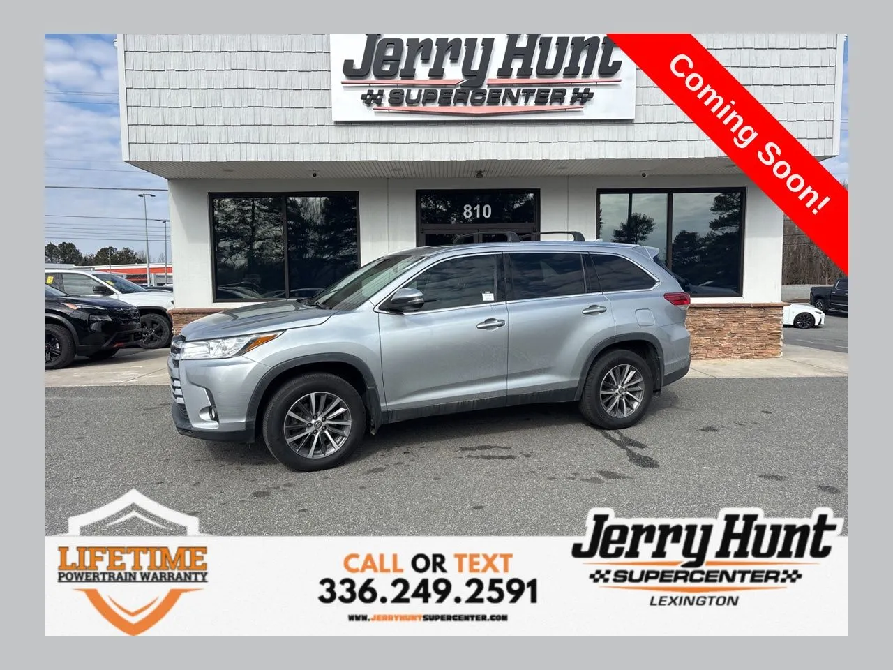 Silver 2019 Toyota Highlander XLE for sale in Lexington, NC