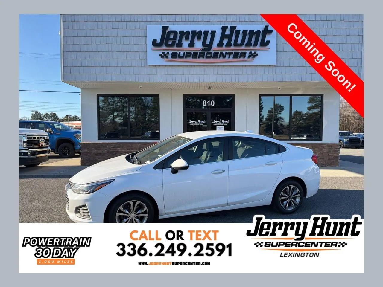 White 2019 Chevrolet Cruze LT for sale in Lexington, NC