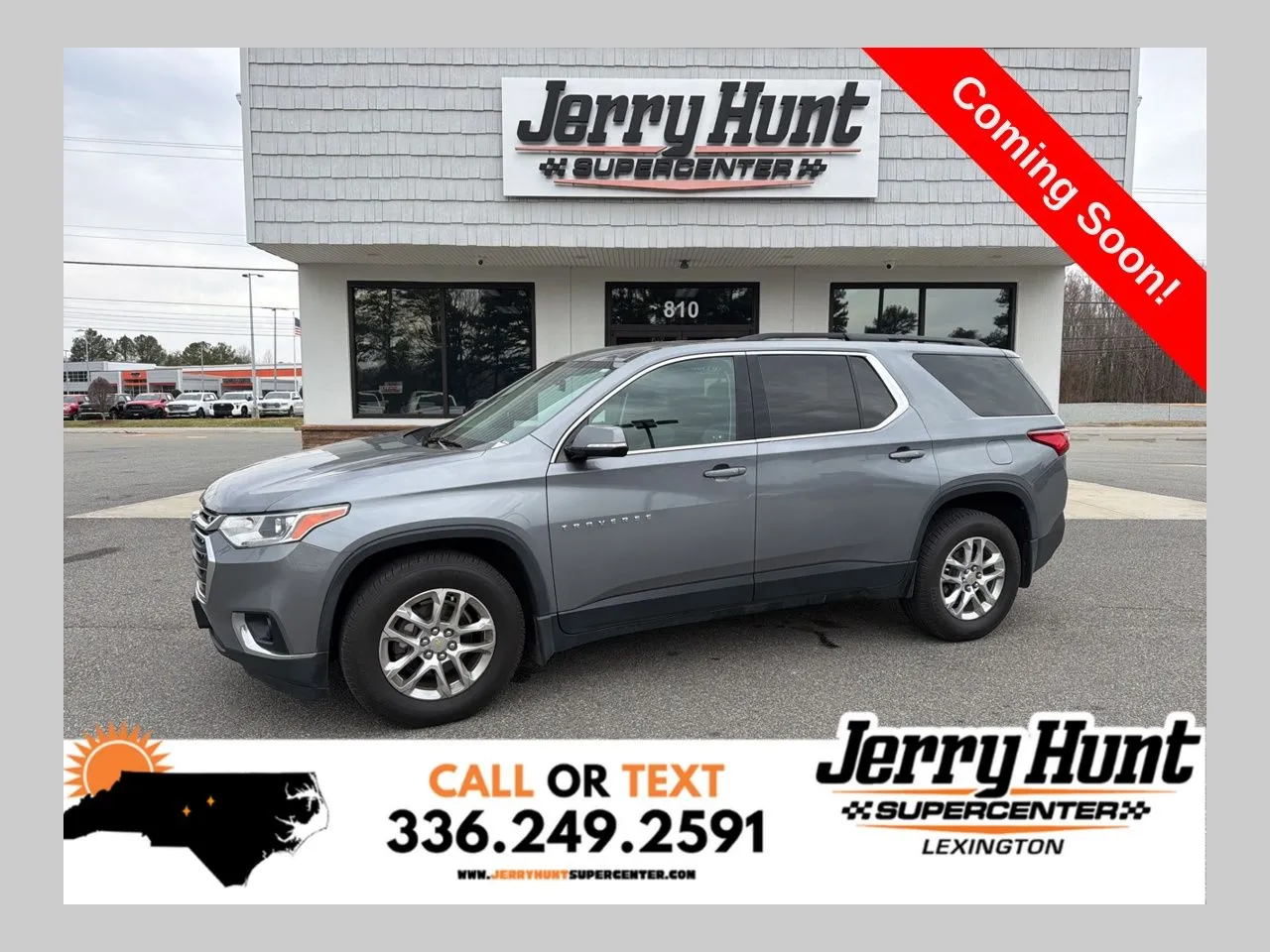 Gray 2019 Chevrolet Traverse 3LT for sale in Lexington, NC