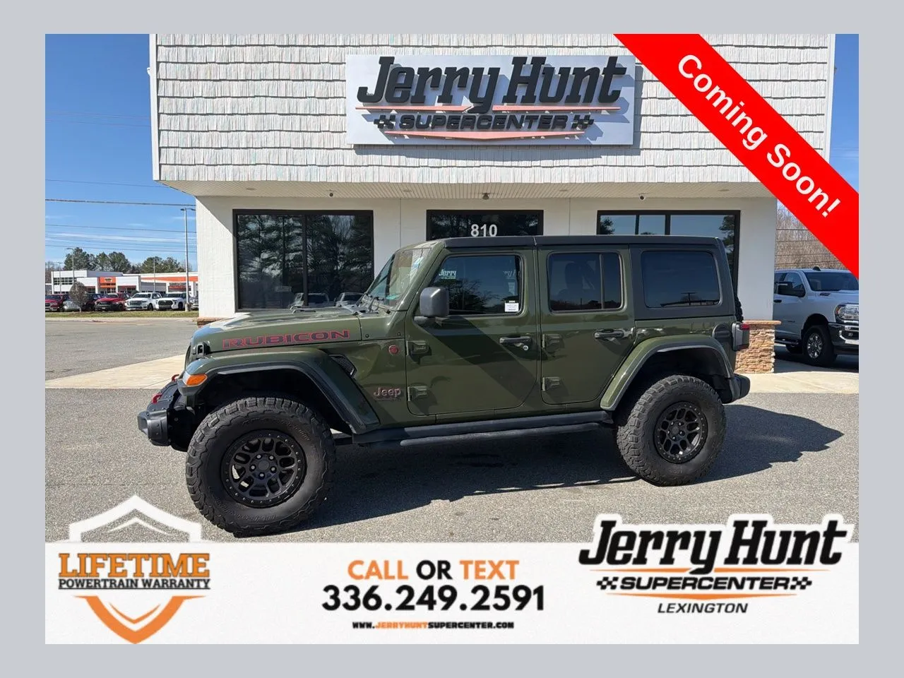 Green 2022 Jeep Wrangler Unlimited Rubicon for sale in Lexington, NC