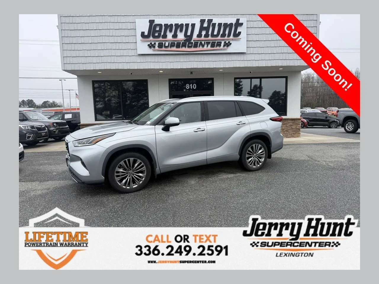 Silver 2021 Toyota Highlander Platinum for sale in Lexington, NC