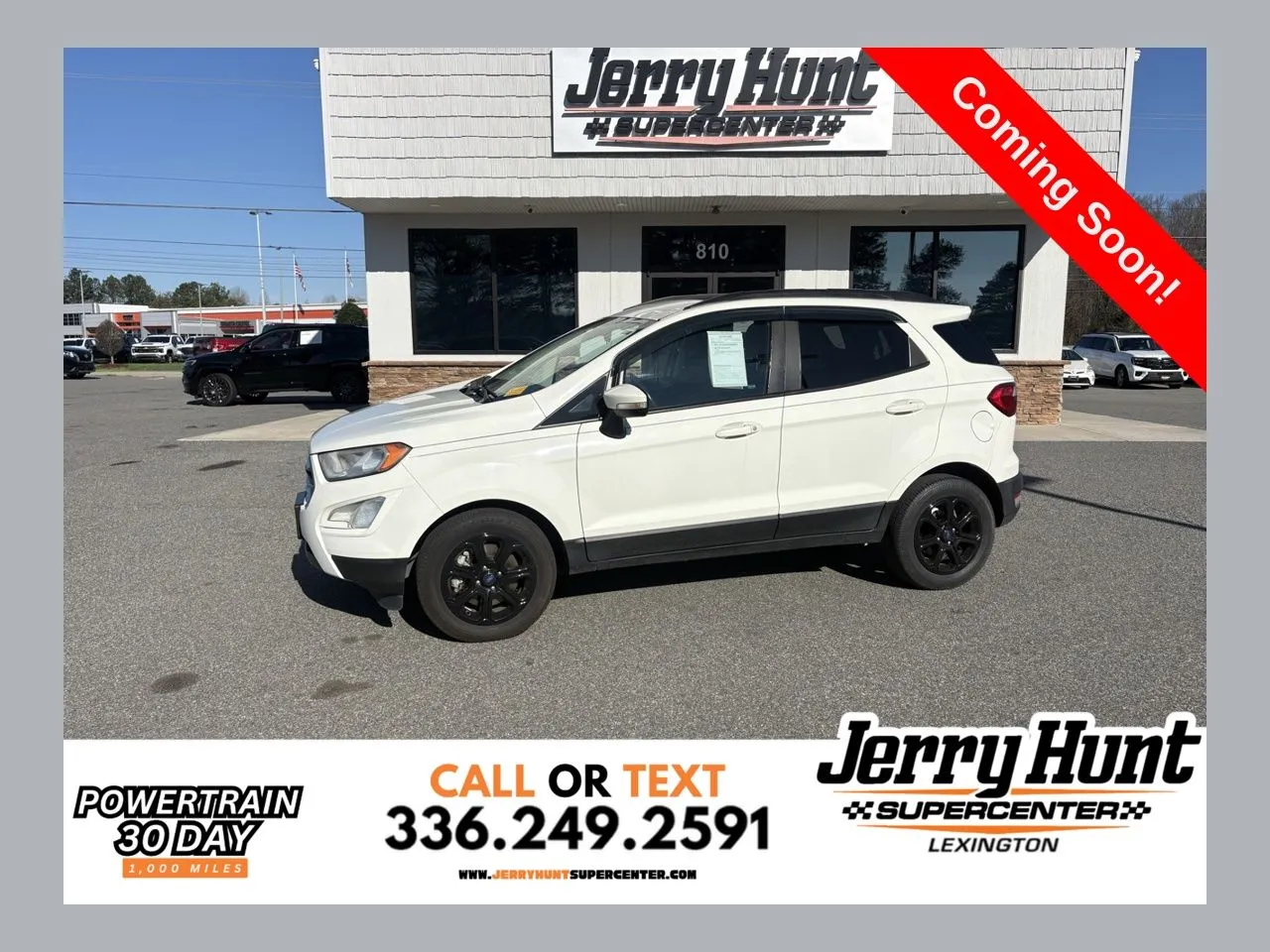 White 2019 Ford EcoSport SE for sale in Lexington, NC