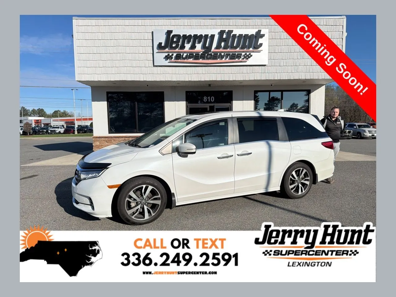 White 2021 Honda Odyssey Touring for sale in Lexington, NC
