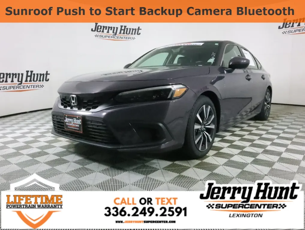 Used 2022 Honda Civic EX-L for sale in Lexington, NC at Jerry Hunt