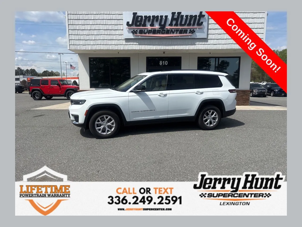 White 2022 Jeep Grand Cherokee L Limited for sale in Lexington, NC