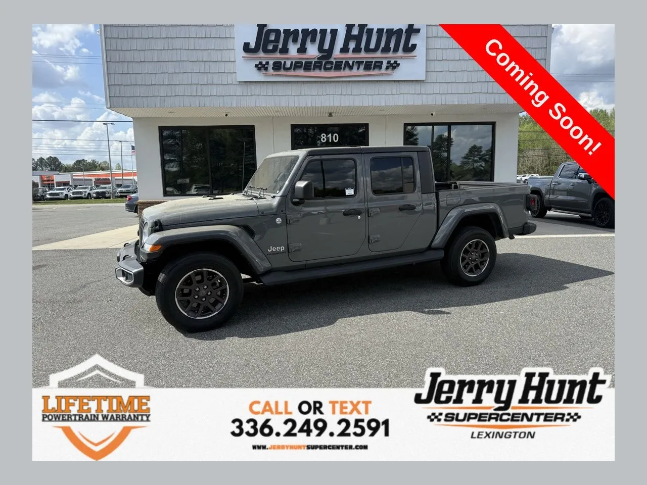 Gray 2022 Jeep Gladiator Overland for sale in Lexington, NC