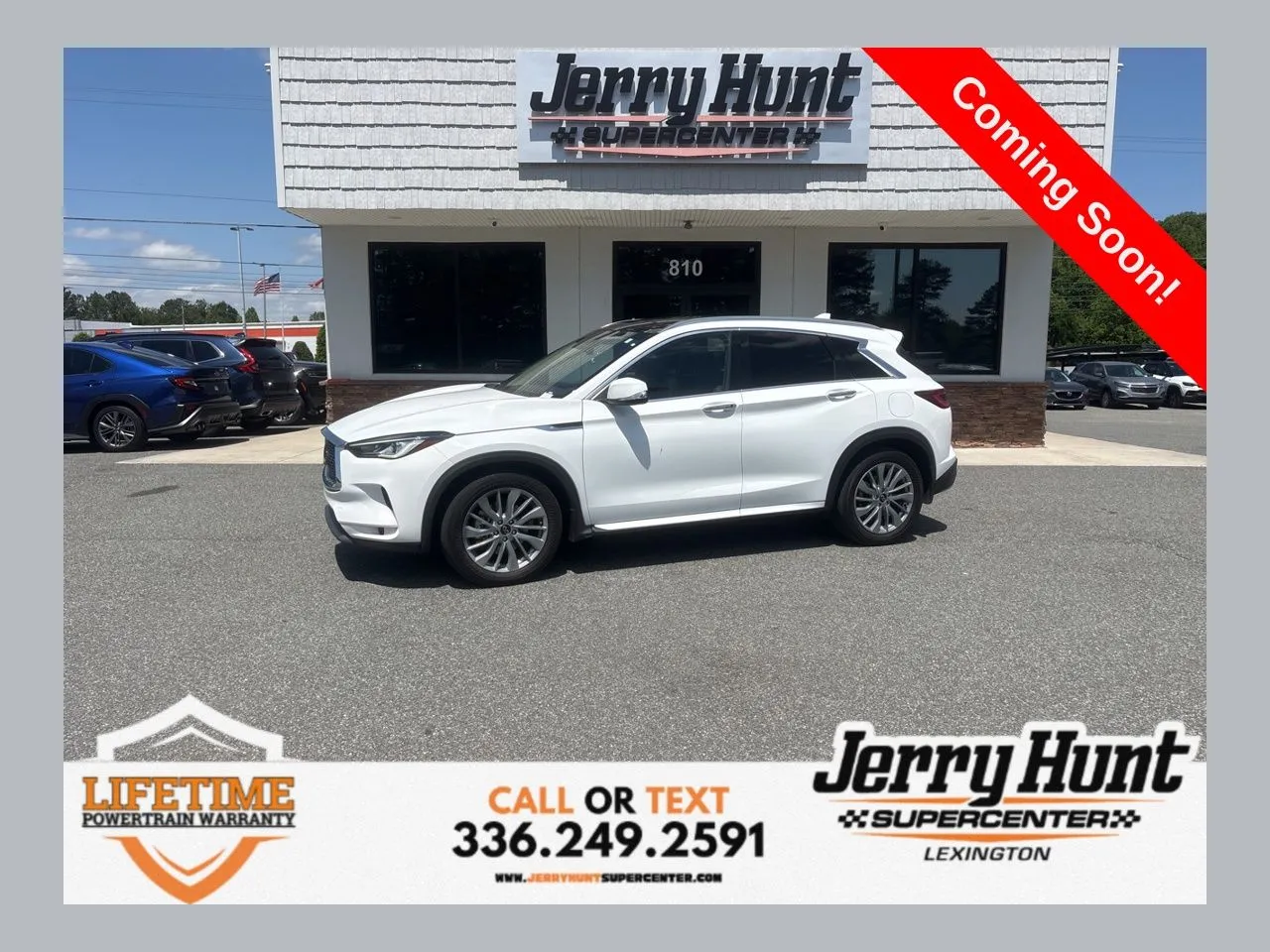 White 2023 INFINITI QX50 LUXE for sale in Lexington, NC