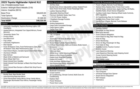More photos of 2025 Toyota Highlander Hybrid XLE at Jerry Hunt Supercenter - Lexington, NC