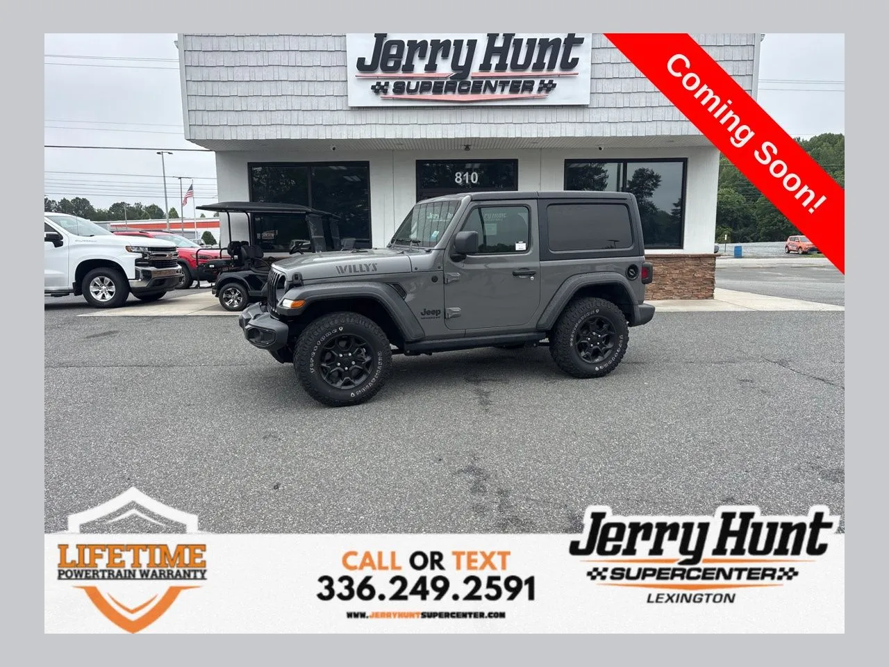 Gray 2022 Jeep Wrangler Willys for sale in Lexington, NC
