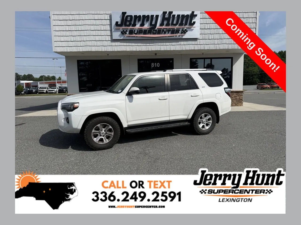 White 2019 Toyota 4Runner SR5 for sale in Lexington, NC