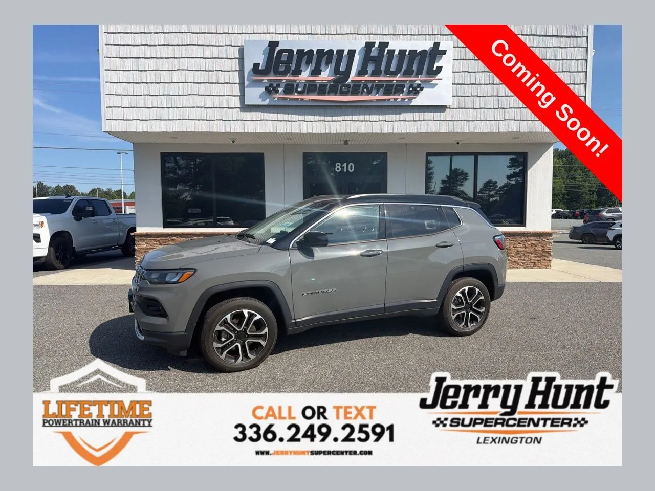Gray 2022 Jeep Compass Limited for sale in Lexington, NC