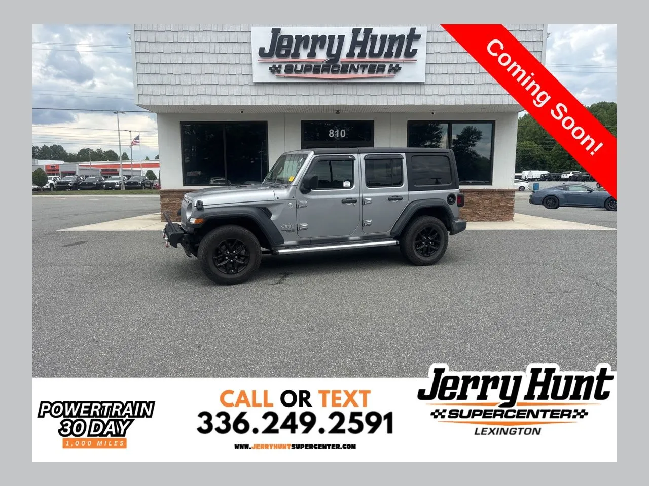 Silver 2019 Jeep Wrangler Unlimited Sport S for sale in Lexington, NC